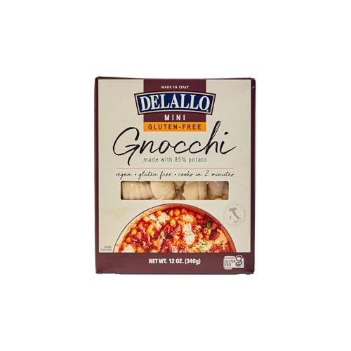 image for DeLallo Gluten-Free Mini Gnocchi Pasta, 12 Ounce Box, 4 Pack, Non-GMO,