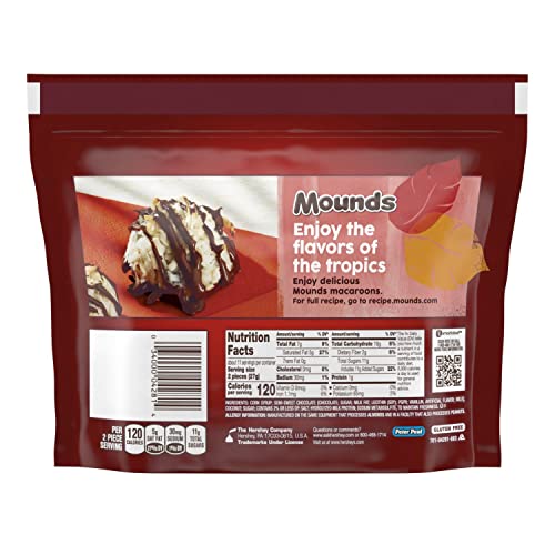 Mounds Miniatures Dark Chocolate And Coconut Candy Bars, Gluten Free, Individually Wrapped, 10.3 Oz Share Pack #TOP1