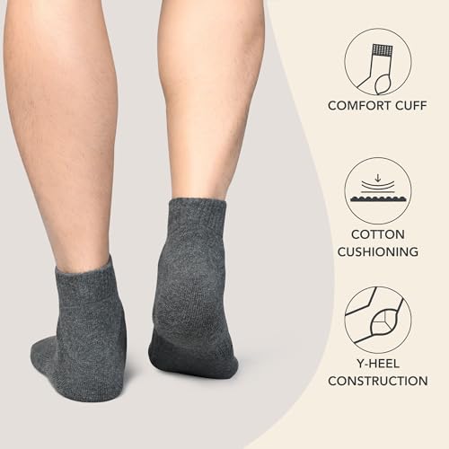 Image of Women's Ankle Socks Thick Cushioned Cotton, Moisture-Wicking socks, Breathable Performance Socks for Running, Sports