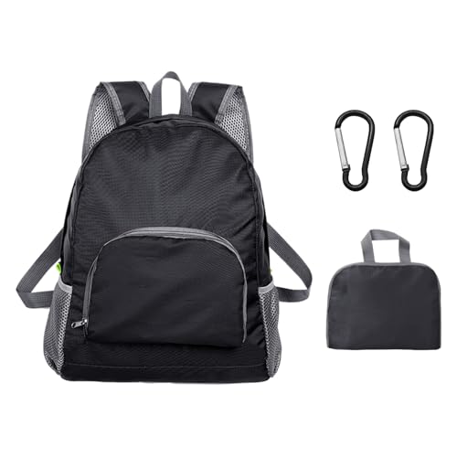 HDGSAFD 1 Mochila Plegable Y 2 Mosquetones, Mochila Portátil Impermeable, Mochila De Gran Capacidad, Mochila para Deportes Al Aire Libre