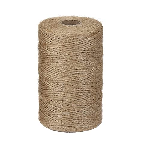 Image of ecofynd 200 Meters Natural Jute Cord, Best Thread Material Rope for Wall Hanging, Plant Hanger, Craft Projects, Gifts Wrapping DIY Garden Art (2mm)
