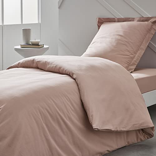 Today Housse de Couette 140X200 1 Personne Coton Rose des sables