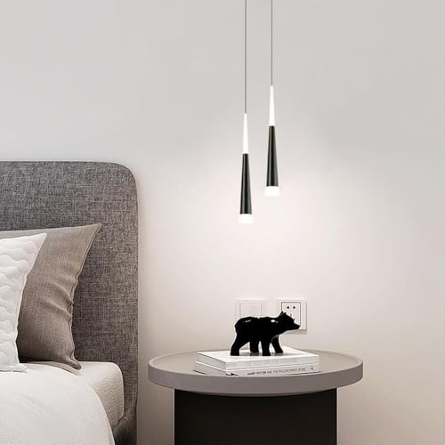 Lampe suspendue pour chambre à coucher minimaliste moderne à double diffuseur
