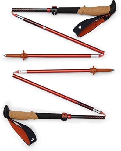 Black Diamond Pursuit Folding Aluminum Trekking-Hiking Poles, Black-Octane, Medium/Large