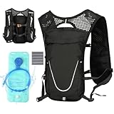 Organisation pratique et modulable：Avec son compartiment principal pour le réservoir de 2L, ce gilet course à pied femme/homme propose aussi une poche avant ajustable pour flasques souples (250/350/500 ml) et une poche zippée supplémentaire pour téléphone, gels énergétiques, clés ou argent.