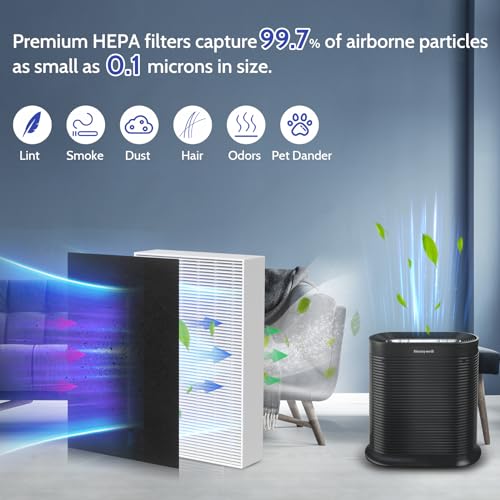 Image of 6 Pack HPA300 HEPA Filter Replacement for Honeywell HPA300 Air Purifier Compatible HPA304 HPA200 HPA3300B HPA5300 Filters, Replace HRF-R3 True HEPA Filters