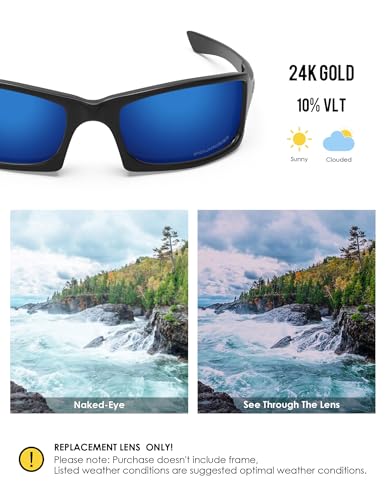 Image of BLAZERBUCK Anti-salt Polarized Replacement Lenses for Oakley Fives Squared(4+1) OO9238 Sunglasses - Midnight Blue