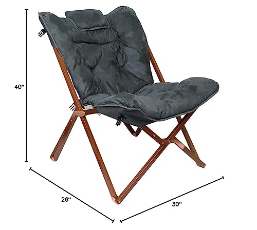 Sillón Plegable Mariposa Gris miniatura 3