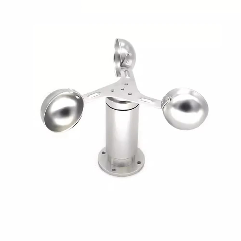 DC 9-24V Aluminum Alloy Wind Speed Sensor 0.5-60M/S Wind Speed Transmitter Anemometer RS485 Output with 3 Meters Single Cable