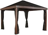 Valencia Gazebo Wood Finish 12 x 12 ft.