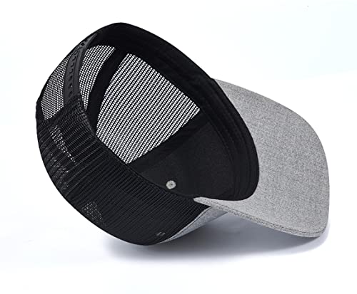 Image of Quanhaigou Trucker Hat - Mesh Snap Back - Unisex Adjustable Baseball Cap - Outdoor Hats for Men Women