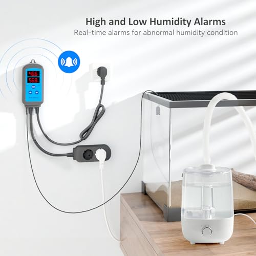 Inkbird IHC-200 Feuchtigkeitsregler 220V Play und Plug Hygrostat,Luftbefeuchter Luftentfeuchter für Pilz Gewächshaus Terrarium