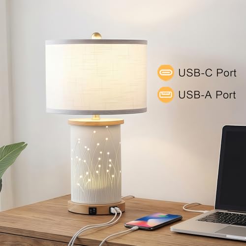 Set de 2 lámparas de mesa de cerámica con 3 tonos de luz miniatura 6