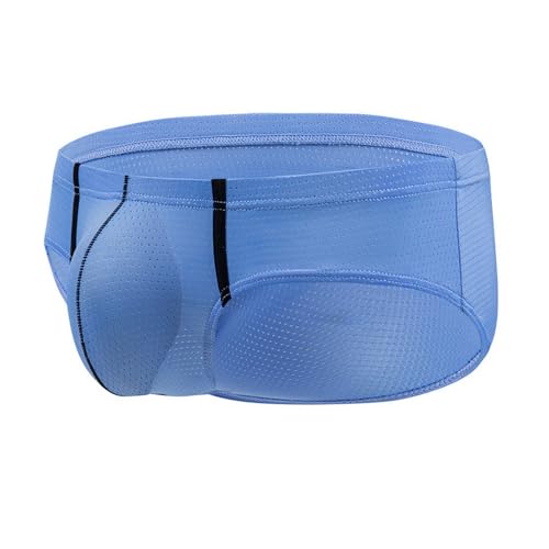 Men's Low-Rise Underwear Ice Silk Nylon Mesh Breathable Triangular Briefs Bikini Underwear4