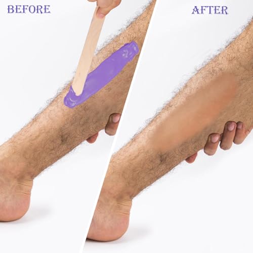 Image of PURPLESKY 5lbs Hard Wax Beads Bulk, Professional Hair Removal Wax Kit for Coarse Hair & Sensitive Skin, Low Temperature, Microwavable, Painless Brazilian, Bikini, Face, Leg, Body Home Use, Purple
