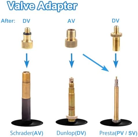 32PCS Bike Tire Pump Accessories with Presta Valve Adapter Bicycle - 1