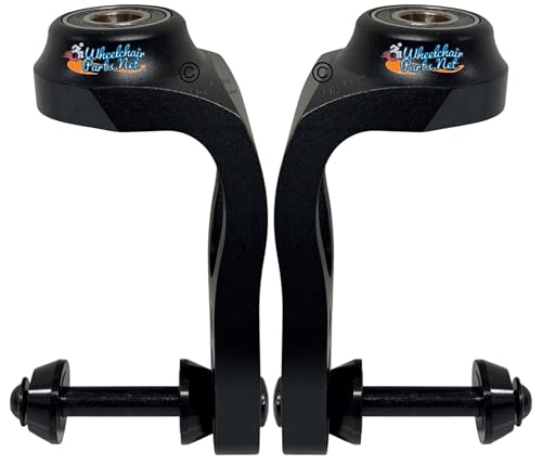 6" Single Sided Aluminum Caster Fork. FITS 3", 4", 5" and 6" Wheelchair Wheels (Black Color)