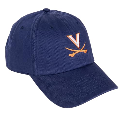 Desert Cactus University of Virginia Baseball Hat Cavaliers UVA Wahoos Brimmed Embroidered Hats Cap Adjustable Cloth Strap Adult (Style D1) Blue