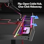 FLEXISPOT Electric RGB Gaming Standing Desk, 55" Dual Motor Height Adjustable Desk with Integrated Cable Management, Ergonomic Sit-Stand Computer Workstation for PC Gamers - Image 5