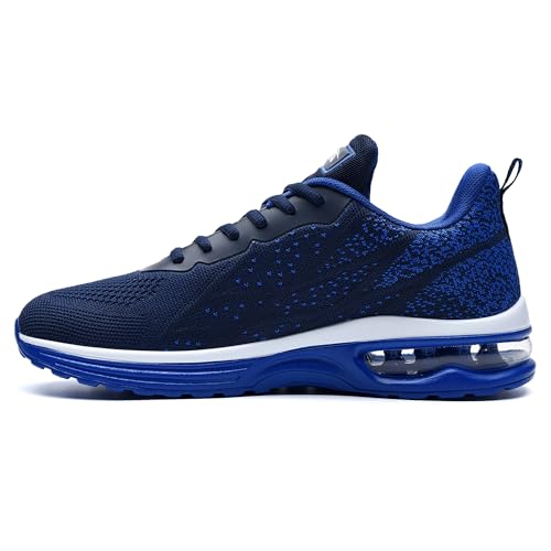 Autper Mens Air Athletic Running Tennis Shoes Lightweight Sport Gym Jogging Walking Sneakers US 6.5-US12.5, Navy, 42 EU