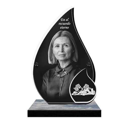 Eternel - Placa Funeraria Personalizada Lueur Fórmula 1 Foto y Texto Personalizable, Placa funeraria grabada con láser para Homenaje, Placa mortuoria, Tumba, Sepultura, conmemoración | Ya disponible en tu tienda friki favorita! En mundofriki.es!