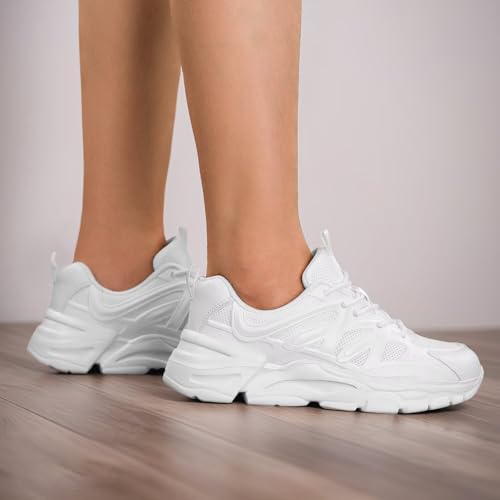 Image of Womens Ladies Walking Shoes Fashion Running Sneakers Casual Comfor Lightweight Breathable Soft Sole Gym Tennis Work