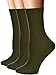 Flora&Fred Women's 3 Pair Pack Cotton Crew Socks