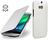 PERFEKTE PASSFORM: Die HTC One M8 Hülle von StilGut aus echtem Leder überzeugt mit ihrer Funktionalität: die Hülle punktet mit passgenauen Ausschnitten für Bedientasten, Kopfhöreranschluss, Ladekabel, Lautsprecher und Kamera.