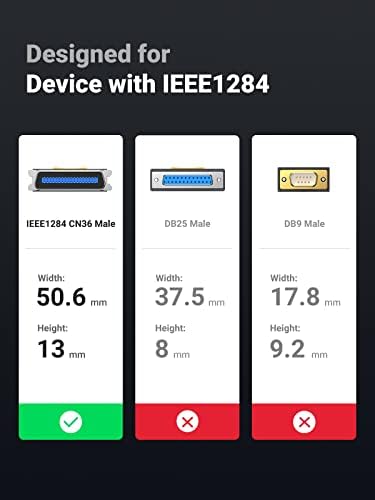 UGREEN USB to Parallel Port USB to IEEE1284 CN36 Centronics Printer Cable Adapter 10FT