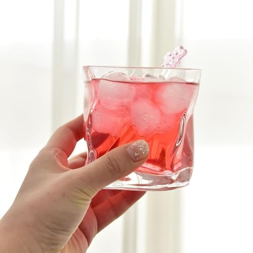 Image of Premium 300 ML Water & Juice Drinking Glasses Set of 6 Vintage Glassware Set for Juice, Cocktail, Mocktail,Whisky All Beverages Everyday Uses for Gift (6, MT-29)