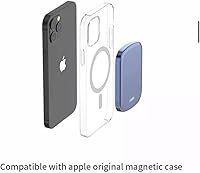 Vista 3 de Banco de energía portátil inalámbrico magnético, imán fuerte para iPhone 12/13/Mini/Pro/Pro Max (5000 mAh, verde)