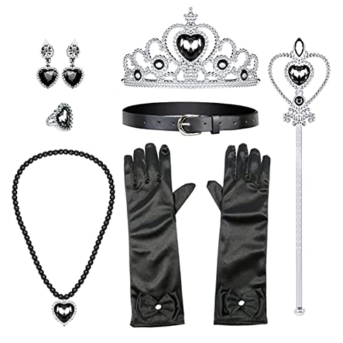 Mecamelon Halloween Black Princess Wednesday Addams Costume Dress For Girls With Accessories Set (Black, 5-6 Years) #TOP2