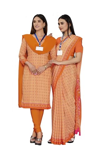 Ensemble sari en soie crépon Vimla de qualité supérieure pour tenue traditionnelle