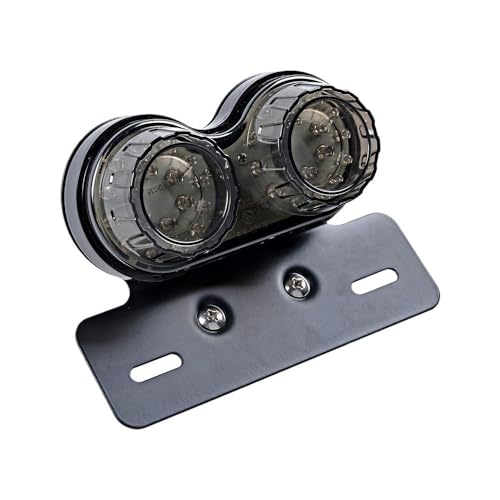 Feu arrière de moto universel à LED avec support de plaque et clignotants