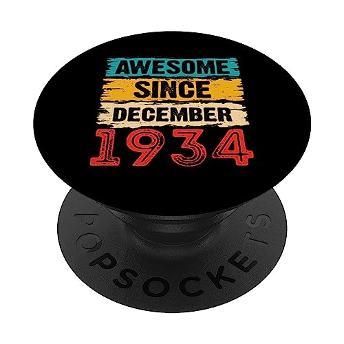 Regalos de cumpleaños 89 años impresionantes desde diciembre de 1934 PopSockets PopGrip Intercambiable