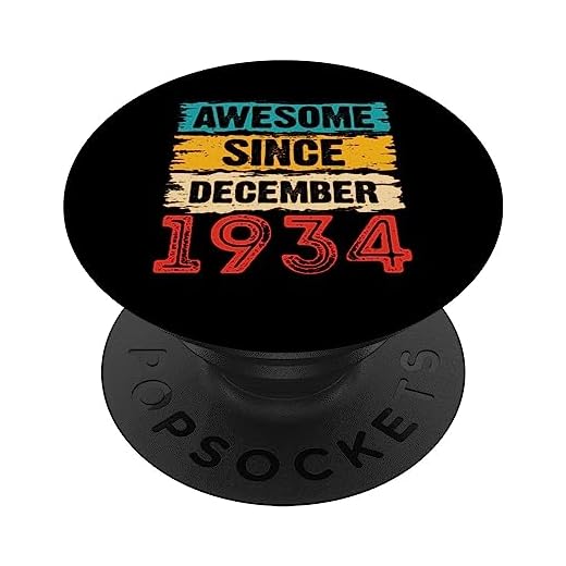 Regalos de cumpleaños 89 años impresionantes desde diciembre de 1934 PopSockets PopGrip Intercambiable