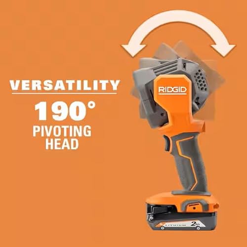 RIDGID 18V Cordless LED Jobsite Spotlight (Tool Only) R8699B (Bulk Packaged), Orange, R8699-BareTool
