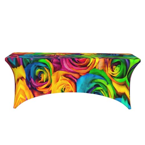 Nappe de fête lavable pour table de banquet avec motif roses