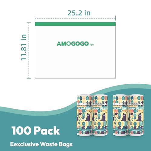 AMOGOGOPET Saco de lixo para caixa de areia automática para gatos