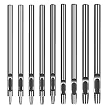 9 Größen: 9 pcs Locheisensätze mit verschiedenen Durchmessern zur Auswahl: 0.5mm, 1mm, 1.5mm, 2mm, 2.5mm, 3mm, 3.5mm, 4mm und 4.5mm. Bitte wählen Sie das passende Stanzwerkzeug im Set entsprechend dem gewünschten Loch aus. Das Stanzwerkzeug verfügt über einen 10 cm langen Griff, um Ihre Sicherheit zu garantieren.