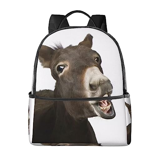 Sac à dos de voyage imprimé âne drôle Noir BAFAFA pour ordinateur