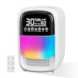 SOTCAR 加湿器 大容量 4L【次世代モデル加湿器・音楽再生】卓上 ハイブリッド式加湿器 加熱式 超音波式 アロマ対応 静音 卓上加湿器 加湿量420ml/h 自動停止機能 空焚き防止 LEDディスプレイ 省エネ 8時間タイマー 乾燥対策 寝室 リビング オフィス 遠隔操作可 虹色LEDライト 20畳対応 PSE認証済み