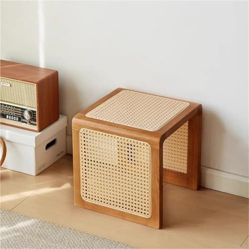 Mesa de té con ventana de bahía de madera maciza y ratán 2