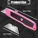 Jetmore Box Cutter, 2 Pack Pink Utility Knife, Durable Razor Knife, Box Opener with 10 SK5 Blades, Exacto Knife, Cardboard Cutter, Box Cutter Retractable, Perfect Package Opener for Home, Office