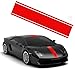 Calcomanía a Rayas para capó de Coche, Auto Racing Body Stripe Lateral Calcomanía Falda Techo Calcomanía Vinilo Modificado Calcomanía de Rayas Decoración para Coches SUV vehículos, Rojo