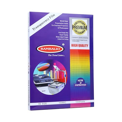 Bambalio OHP Transparency Films Tamaño A3 -100 Micras -100 hojas.