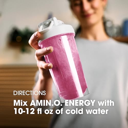 Image of Optimum Nutrition Amino Energy Plus Hydration Packets, On-the-Go Energy Powder Stick Packs, Strawberry Burst, 25 Count