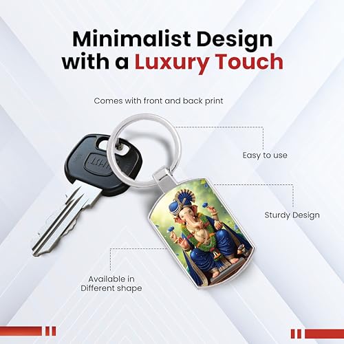 Image of Premium Printed Metal Keychain for Men & Women | High-Definition Artwork Print | Durable Key Ring for Car, Bike, Home & Office Keys | Stylish Decorative Key Holder Gift