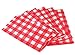 [6 Pack] Plastic Red and White Checkered Tablecloth, Disposable Gingham Party Table Covers, Rectangle 54