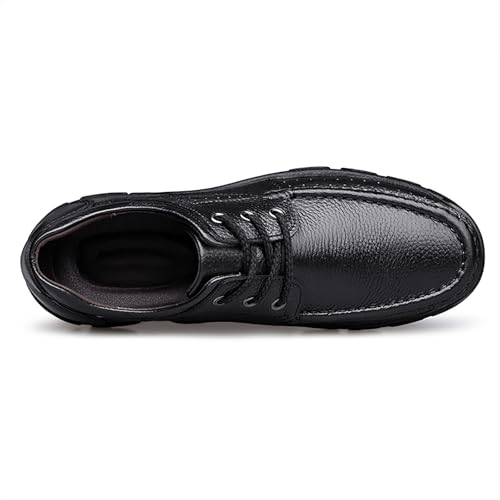 Mens Walking Slip On Loafer Leather Comfortable Non-Slip Lace up Casual Oxfords for Work Office Dress Outdoor2